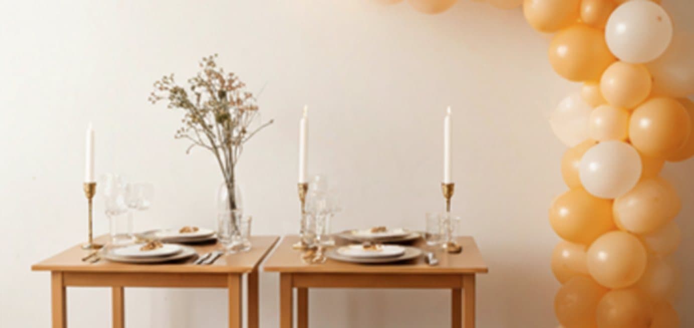 Intimate Birthday package setup (stock photo)