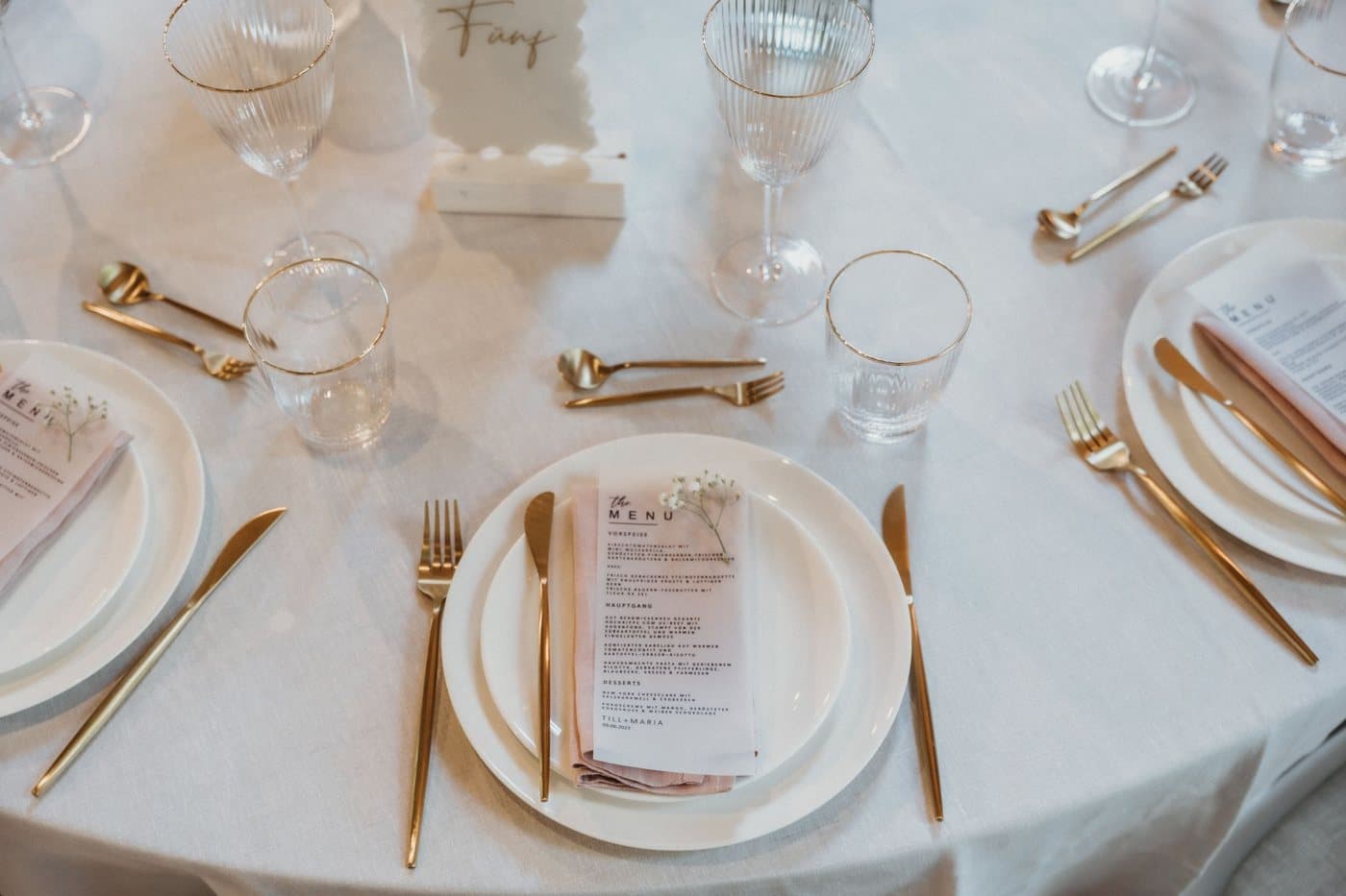 Gold Wedding package setup (stock photo)